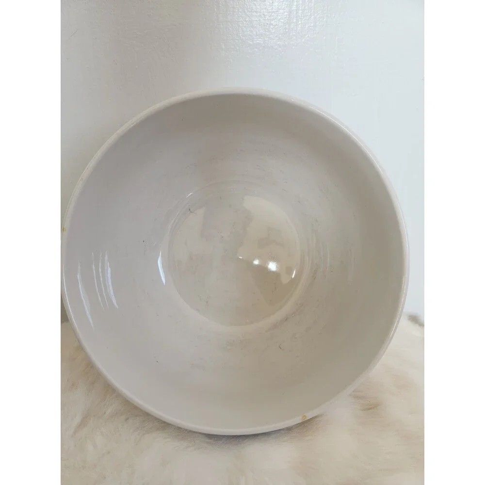 Martha Stewart Fine Ceramic Floral 3-Piece Bowl Set - White Elegant Serveware